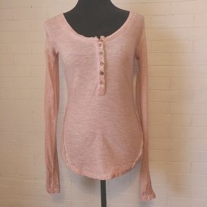 Free People long sleeve lace/ribbon detail